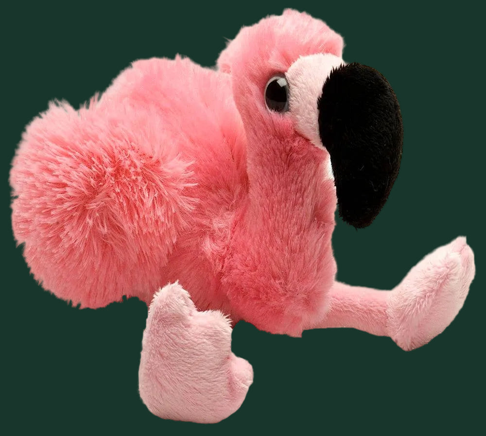 Hug'Ems Mini Flamingo Medium Stuffed Animal 7"