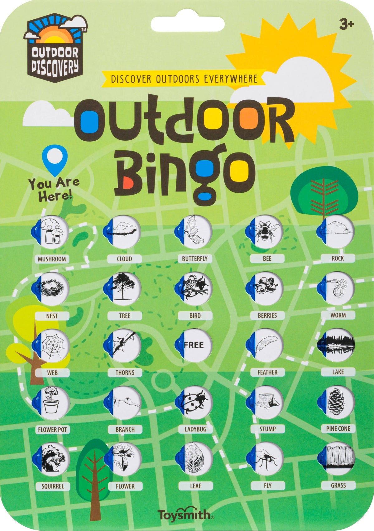 Outdoor Discovery Outdoor Bingo 4-Pack-Travel or Yard Game