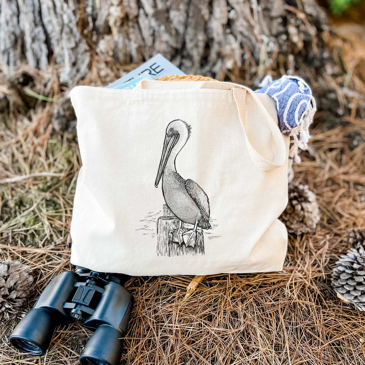 Brown Pelican - Pelecanus occidentalis - Tote Bag