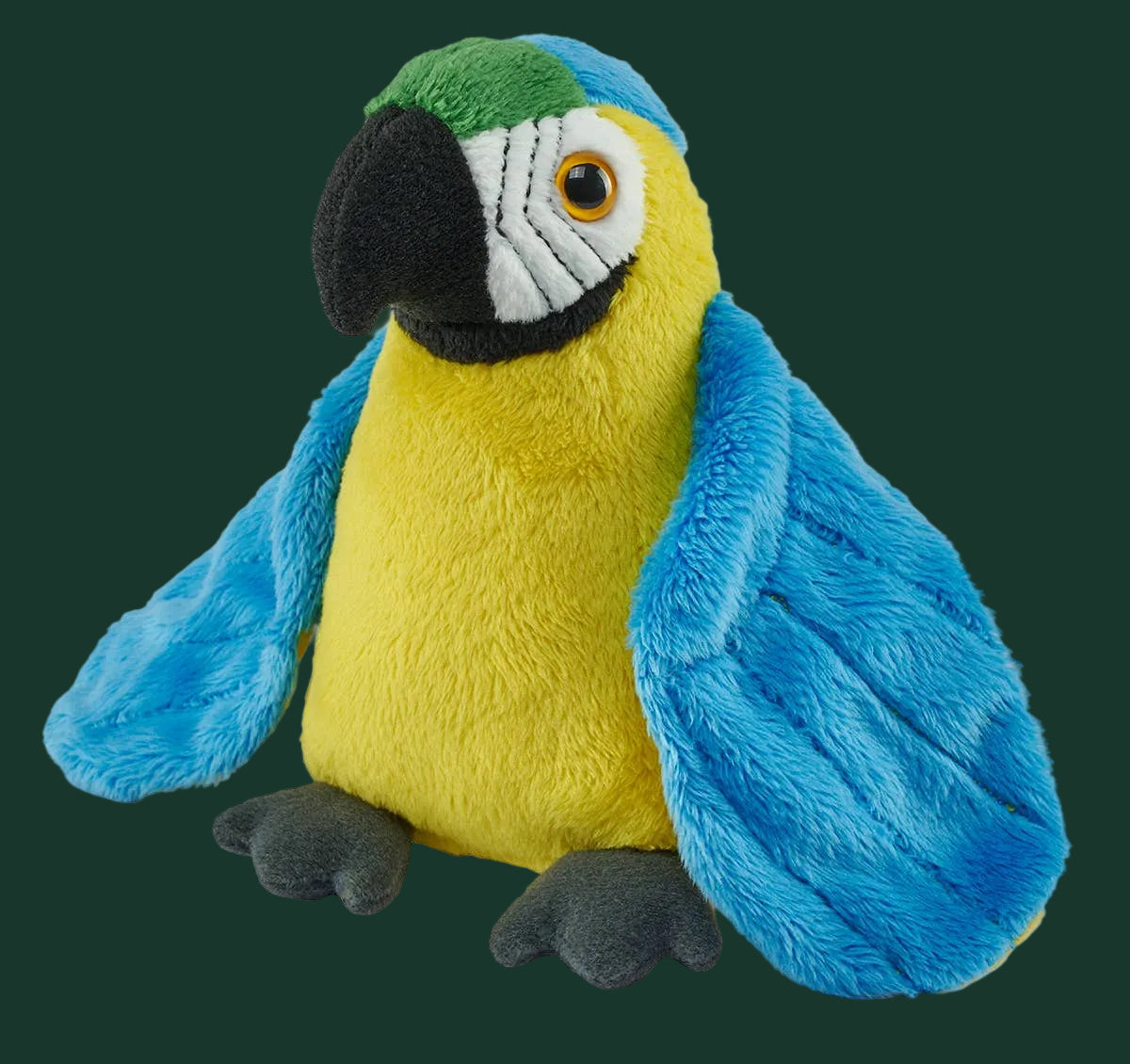 Pocketkins-ECO-Blue Yellow Mac Stuffed Animal 5"