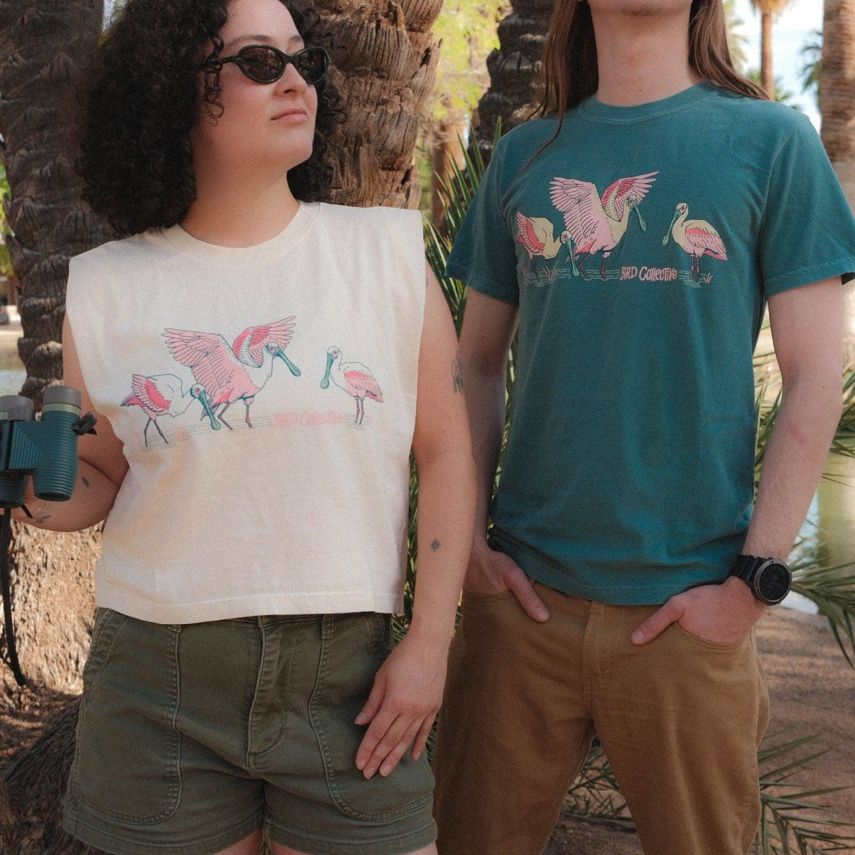 Roseate Spoonbill Boxy Tank Shirt