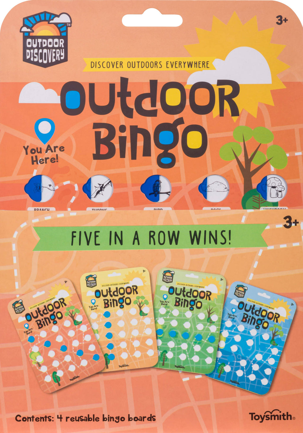 Outdoor Discovery Outdoor Bingo 4-Pack-Travel or Yard Game