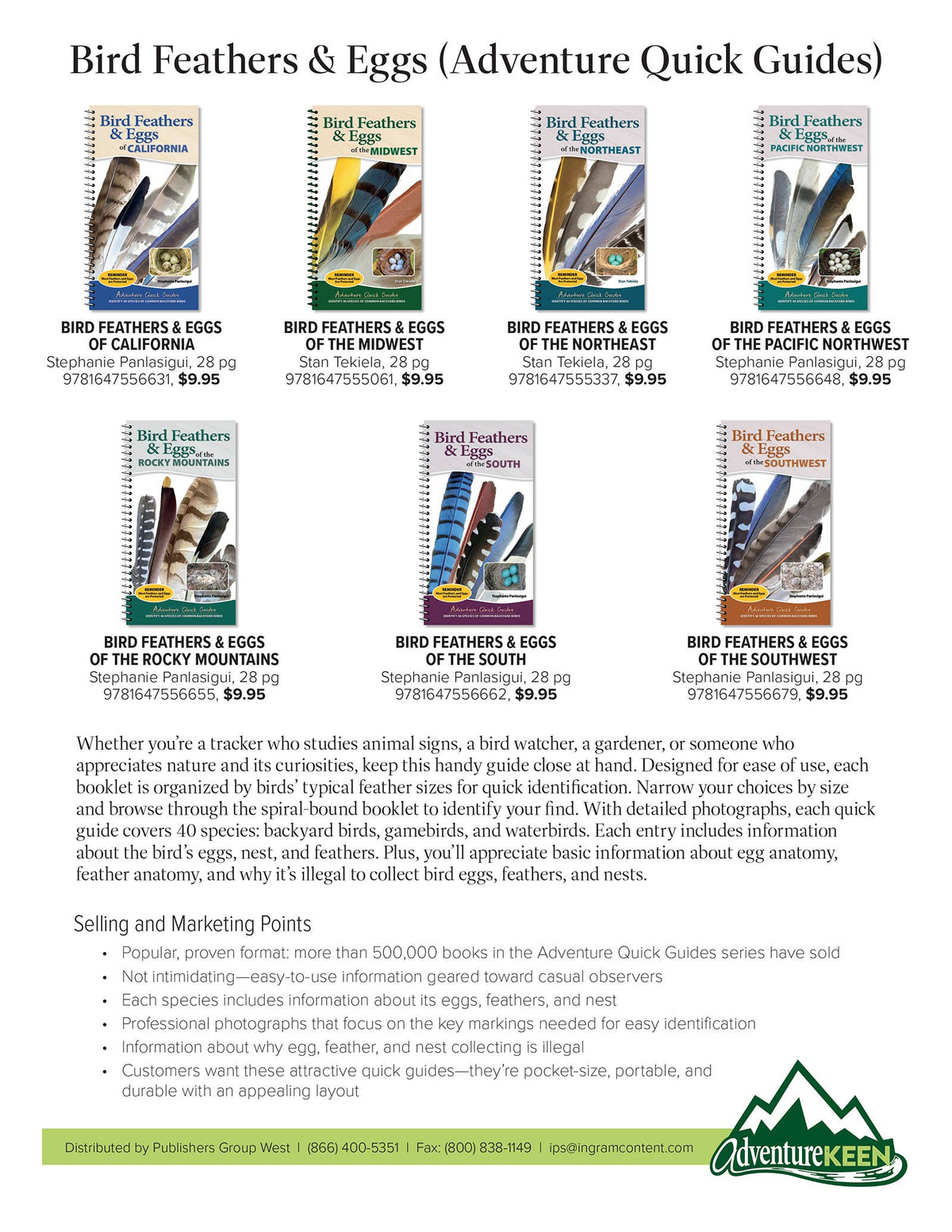 Bird Feathers & Eggs of the South Quick Guide