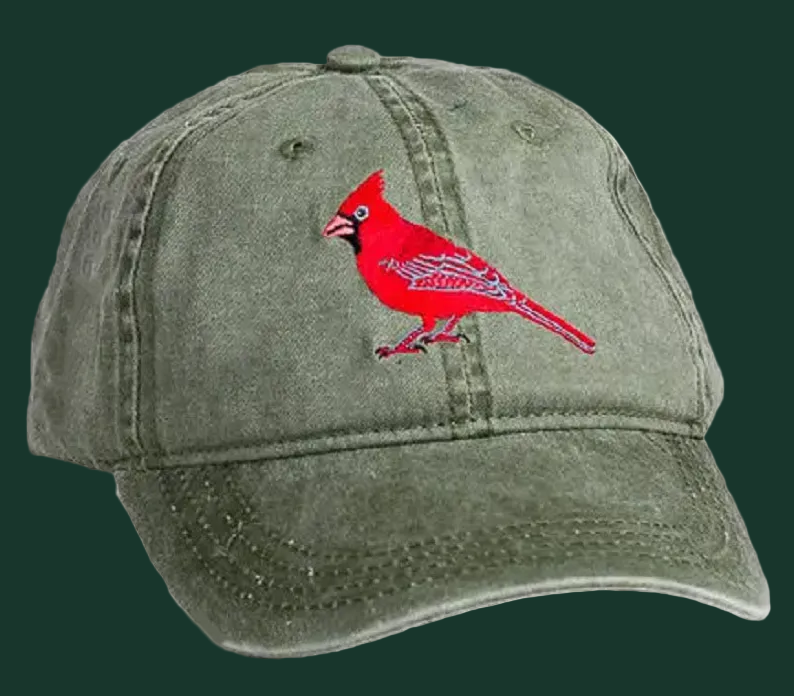 Embroidered Bird Cap
