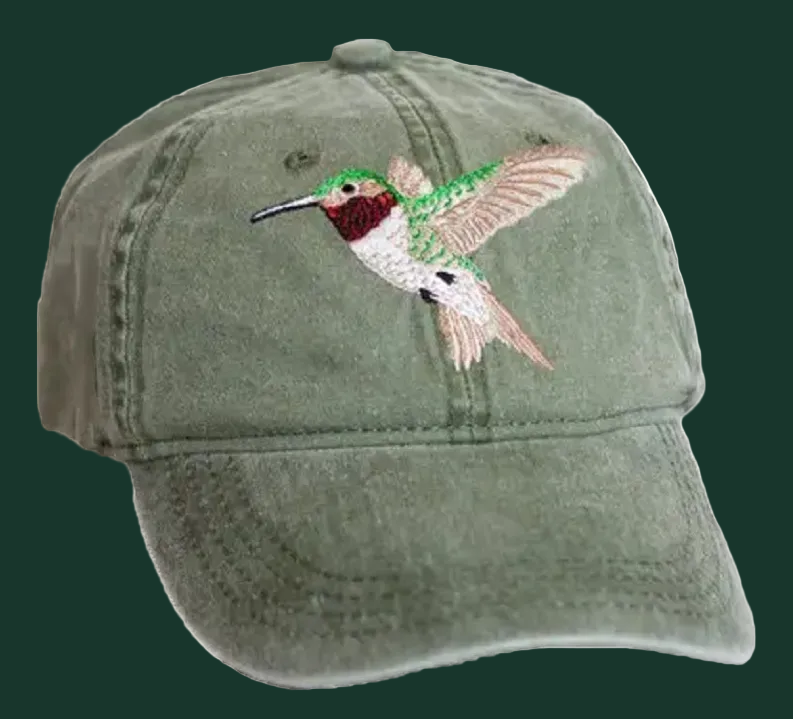 Embroidered Bird Cap