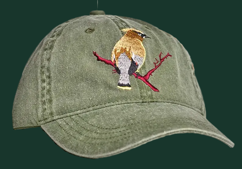 Embroidered Bird Cap