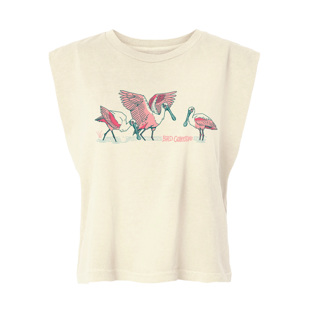 Roseate Spoonbill Boxy Tank Shirt