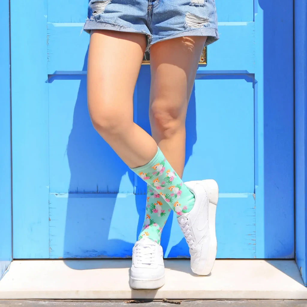 MeMoi Cockatoo Bamboo Blend Crew Socks