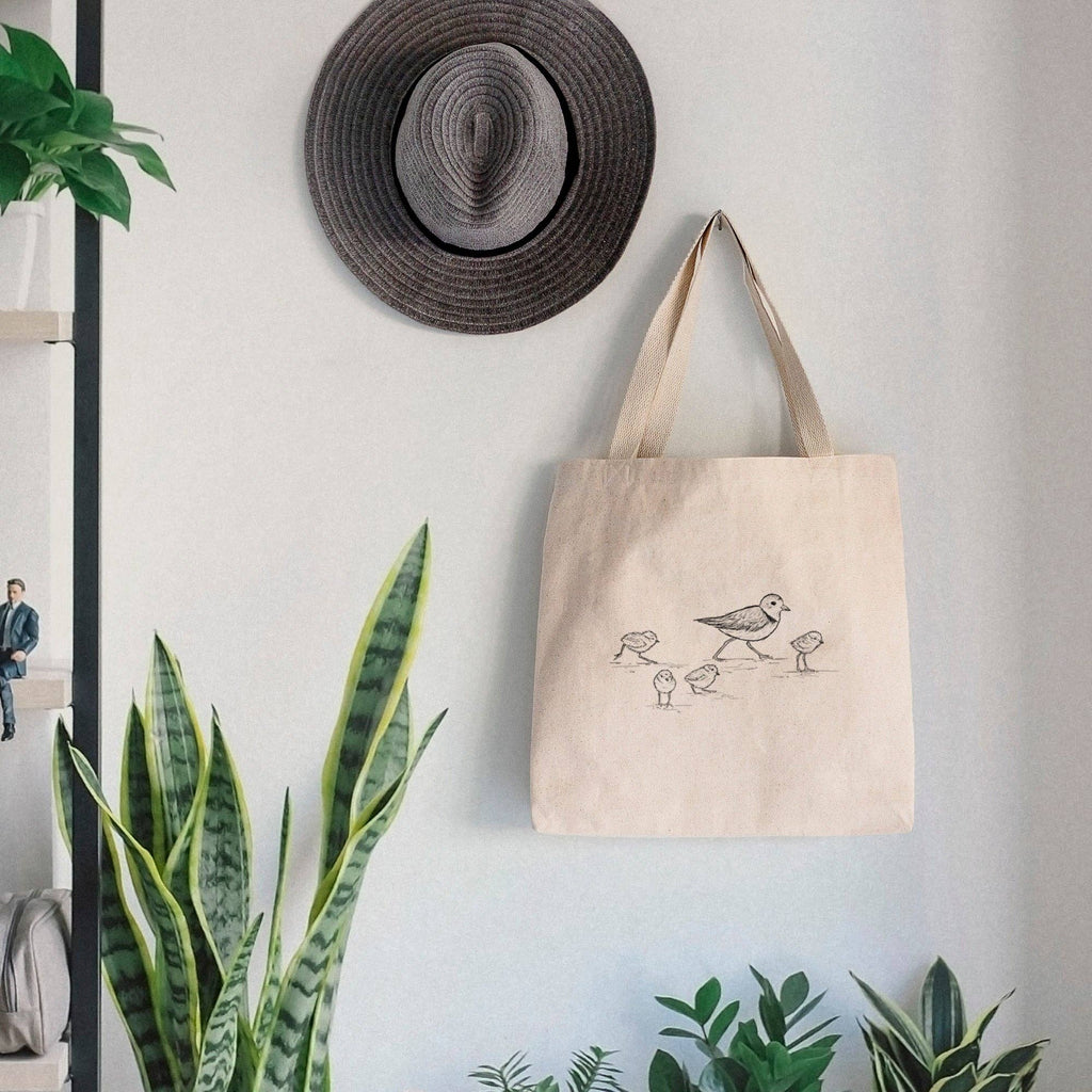 Piping Plovers - Charadrius melodus - Tote Bag